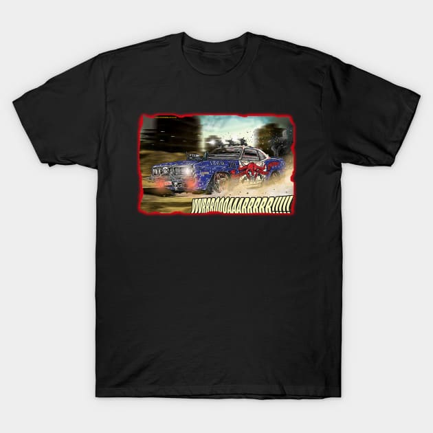 curves and bullets  demolition madness T-Shirt by Roloworld nyc